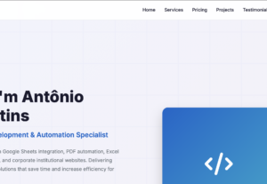 Eu vou fazer uma pagina web para você