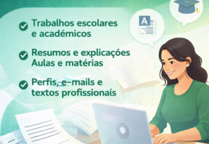 Eu vou criar textos profissionais, acadêmicos ou pessoais