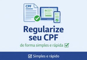 Eu vou regularizar seu CPF na receita federal.