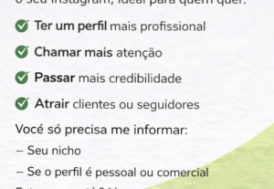 Eu vou criar uma bio atrativa