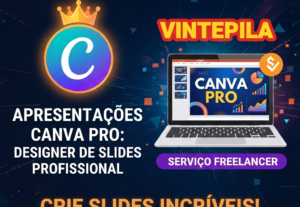 Eu vou criar uma apresentação/slide no Canva Pro para você