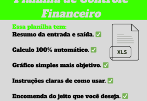 Eu vou fazer uma planilha de controle financeiro básica.