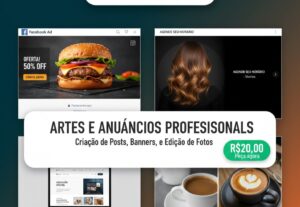 Eu vou criar artes e anúncios profissionais para seu negócio