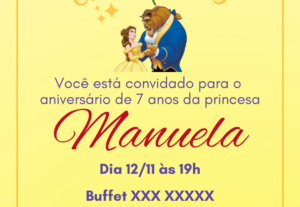 Eu vou te ajudar a montar o seu convite de aniversário.