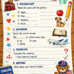 Eu vou confeccionar material didático/provas de inglês