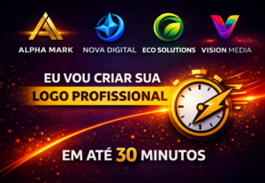 Eu vou criar sua logo profissional em até 30 minutos