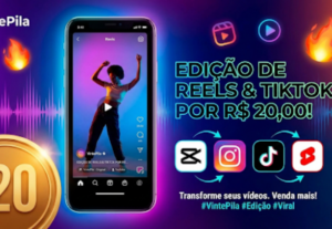 Eu vou editar e transformar seu Reels/TikTok