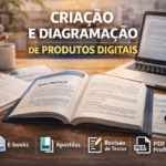 Eu vou criar, revisar e diagramar seu produto digital em PDF