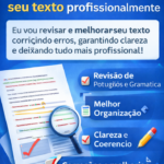 Eu vou revisar e melhorar seu texto profissionalmente