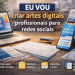 Eu vou criar artes digitais simples e profissionais