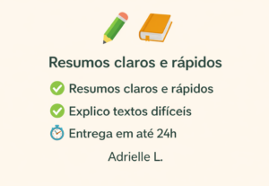 Eu vou resumir, reescrever ou explicar textos