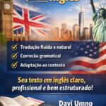 Eu vou Traduzir e corrigir textos para o inglês