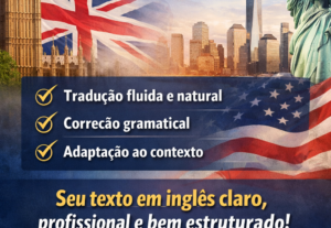 Eu vou Traduzir e corrigir textos para o inglês