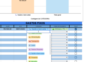 Eu vou criar uma planilha financeira