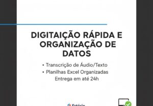 Eu vou digitar seus documentos, trabalhos ou organizar dados