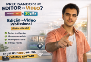Eu vou fazer Edição de Vídeo Profissional a Preço Acessível