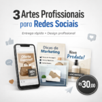 Eu vou fazer 3 Artes Profissionais para Redes Sociais