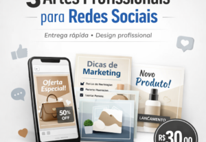 Eu vou fazer 3 Artes Profissionais para Redes Sociais