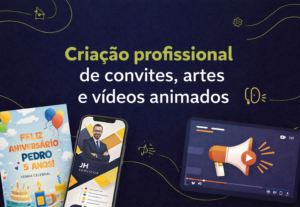 Eu vou fazer Convites, artes, cartões e vídeos
