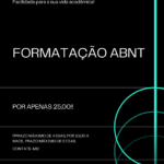 Eu vou formatar seu trabalho nas normas abnt.