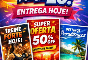 Eu vou criar 3 artes profissionais para redes sociais
