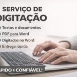 Eu vou digitar textos e documentos em Word com rapidez.