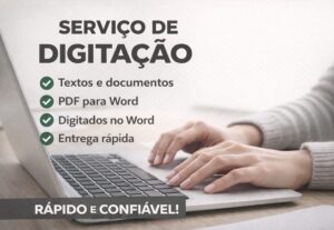 Eu vou digitar textos e documentos em Word com rapidez.