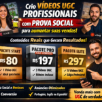 Eu vou criar vídeos UGC com prova social para anúncios.