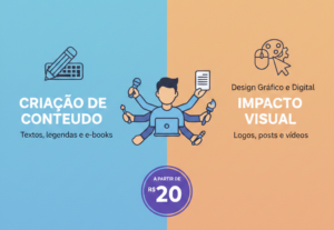 Eu vou realizar serviço de design, áudio e...