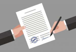 Eu vou redigir um documento ou um contrato para você.