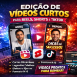 Eu vou editar vídeos curtos para Reels, Shorts e TikTok