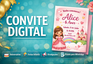 Eu vou fazer convites e artes personalizadas para suas redes...