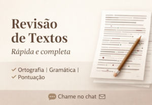 Eu vou fazer revisão de textos rápida