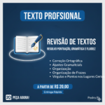Eu vou revisar, pontuar e corrigir seu texto.