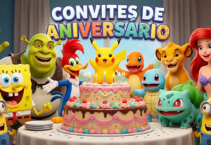 Eu vou Criar Convites de Aniversário Infantil Personalizados