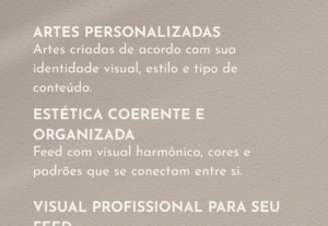 Eu vou fazer as artes do seu instagram