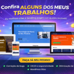 Eu vou fazer manutenção, UX/UI e performance no seu site