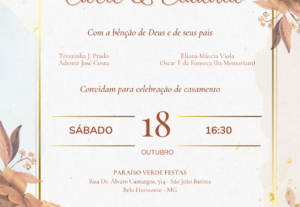 Eu vou fazer seu convite da sua comemoração