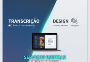 Eu vou trabalhar com em Transcriçāo e Design