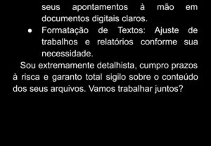 Eu vou Digitar rápido e realizar transcrições de áudios