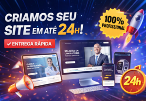 Eu vou criar o seu site em ate 24h