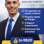 Eu vou criar nome criativo + slogan para sua marca ou negóci...