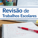 Eu vou fazer revisão de textos escolares e acadêmicos