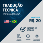 Eu vou fazer a sua tradução técnica de inglês ou espanhol