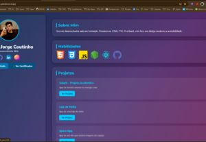 Eu vou desenvolver telas de login, cadastro e web