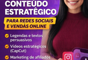 Eu vou Criar conteúdo estratégico para redes sociais e venda...