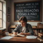 Eu vou fazer sua redação tudo a mão