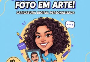 Eu vou transformar sua foto em uma caricatura divertida