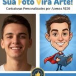 Eu vou transformar sua foto em uma caricatura divertida