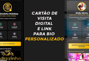 Eu vou criar um cartão de visita interativo